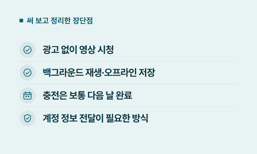 유튜브프리미엄 써 보고 정리한 장단점