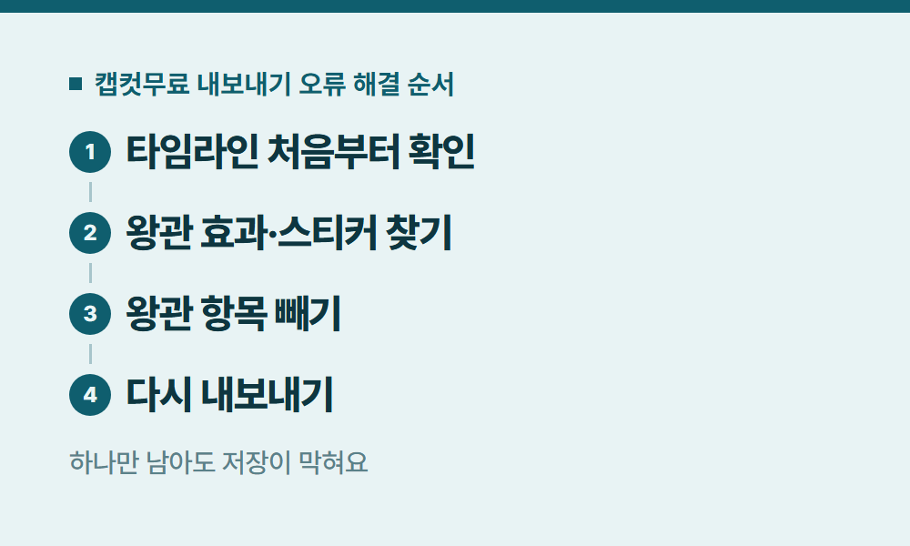 캡컷무료 캡컷무료 내보내기 오류 해결 순서
