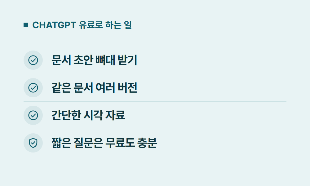CHATGPT CHATGPT 유료로 하는 일