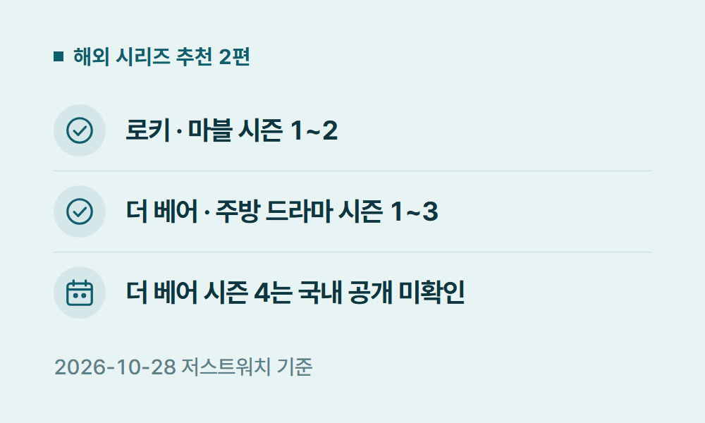 디즈니플러스추천 해외 시리즈 추천 2편