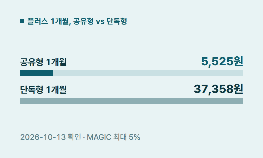GPT 플러스 1개월, 공유형 vs 단독형