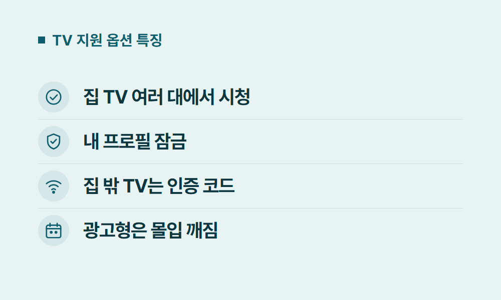 넷플릭스추천영화 TV 지원 옵션 특징