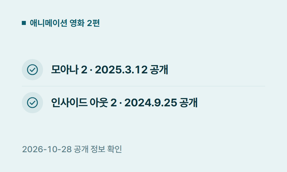 디즈니플러스영화 애니메이션 영화 2편