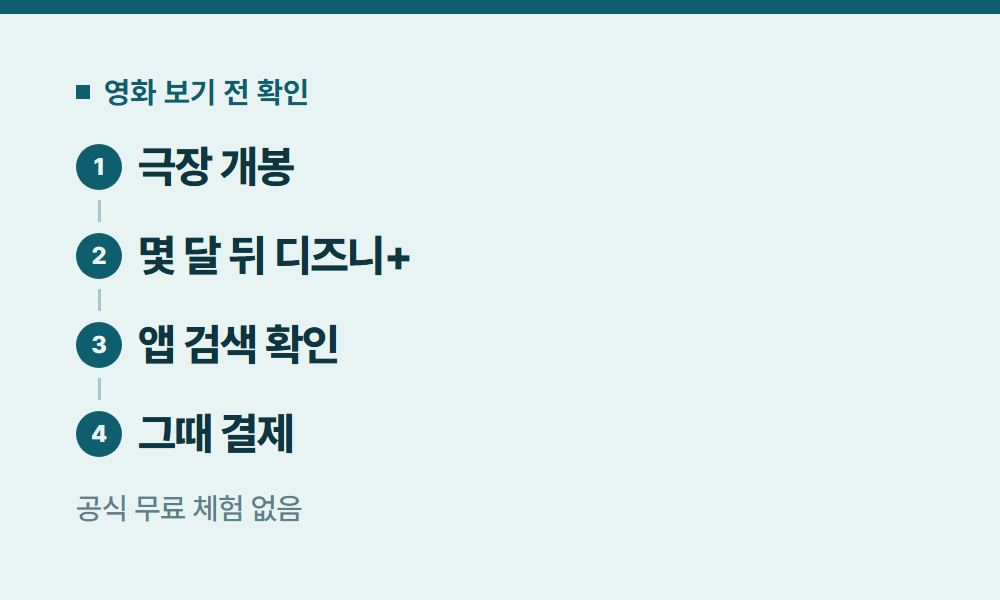 디즈니플러스영화 영화 보기 전 확인