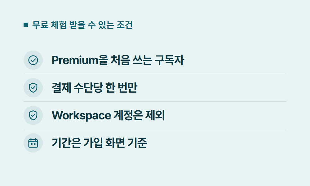 유튜브프리미엄무료체험 무료 체험 받을 수 있는 조건