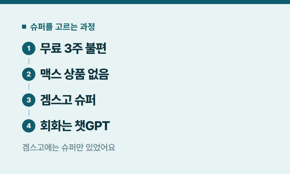 듀오링고맥스 슈퍼를 고르는 과정
