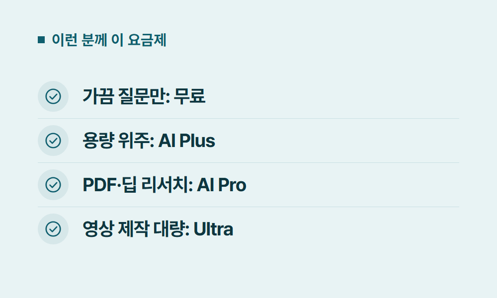 제미나이요금제 이런 분께 이 요금제