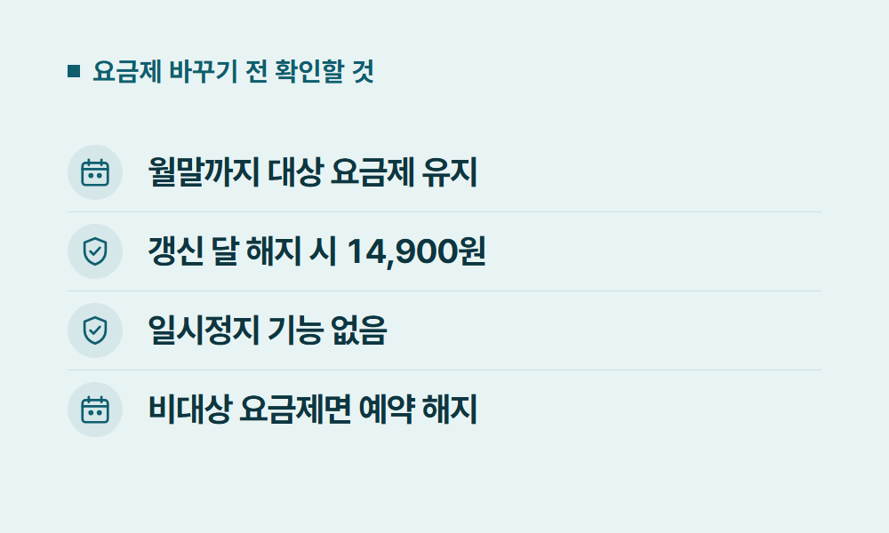 유플러스유튜브 요금제 바꾸기 전 확인할 것