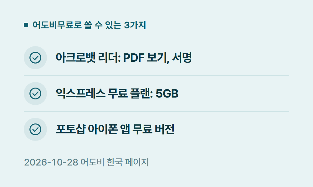 어도비무료 어도비무료로 쓸 수 있는 3가지