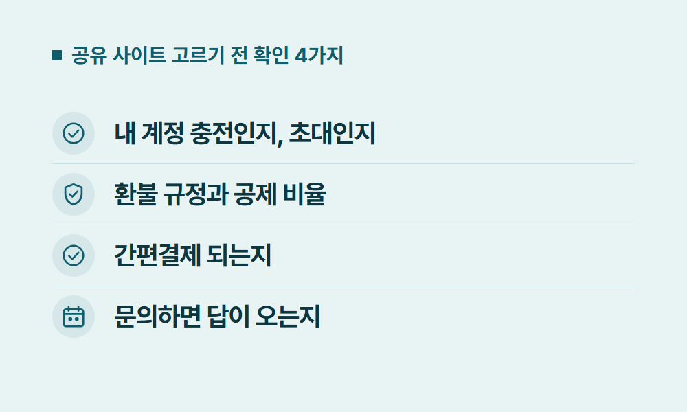 유튜브프리미엄사이트 공유 사이트 고르기 전 확인 4가지