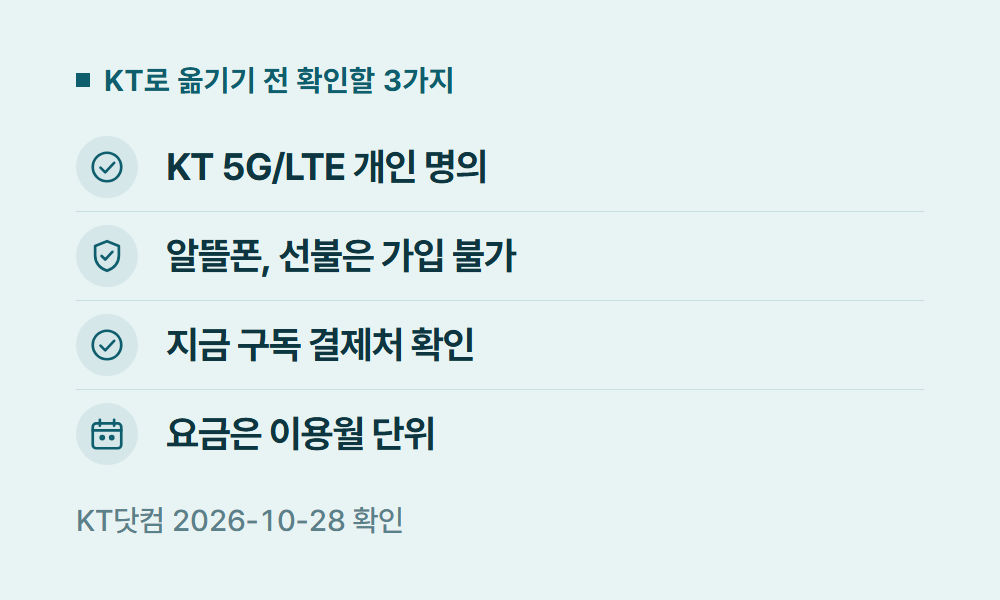 유튜브프리미엄KT KT로 옮기기 전 확인할 3가지