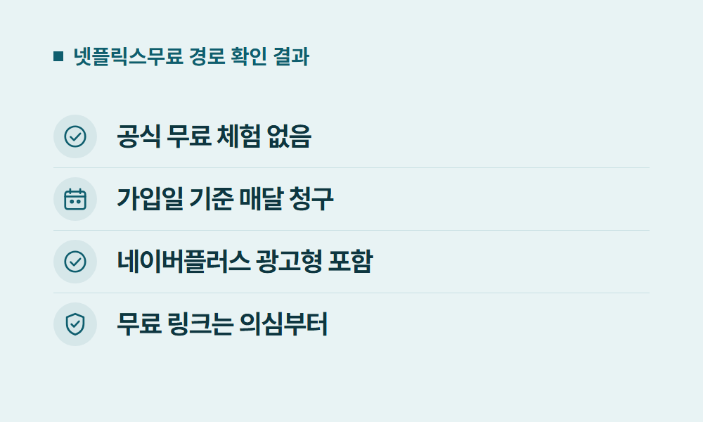 넷플릭스무료 넷플릭스무료 경로 확인 결과