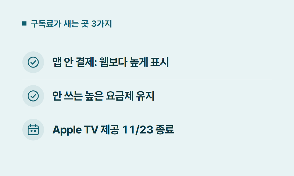 티빙구독료 구독료가 새는 곳 3가지