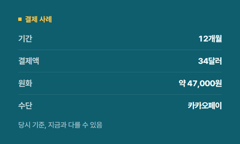 듀오링고할인 결제 사례