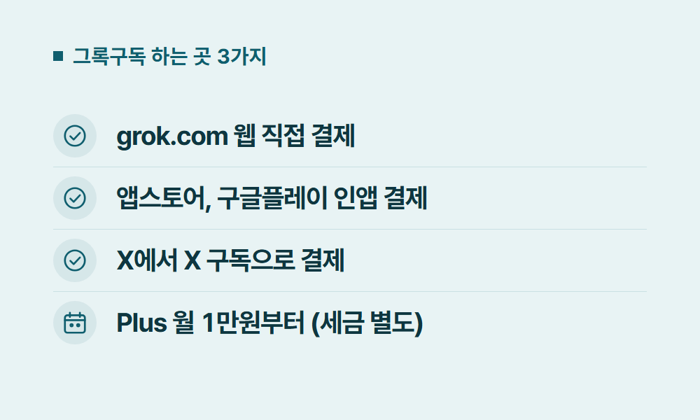 그록구독 그록구독 하는 곳 3가지