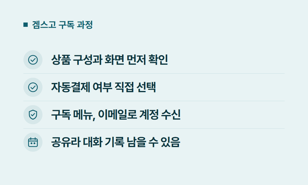 그록구독 겜스고 구독 과정